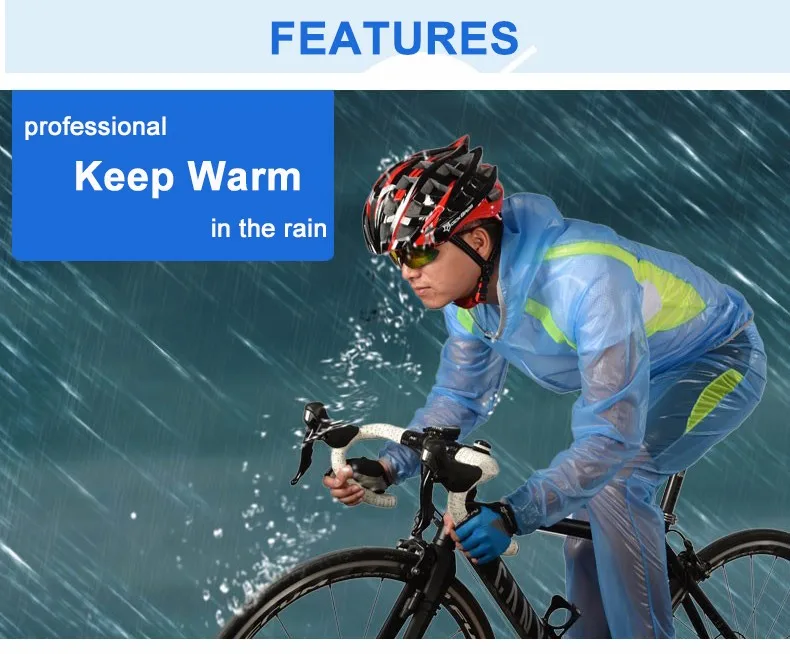 ROCKBROS MTB Cycling Jersey MultiFunction Jacket Rain Waterproof Windproof TPU Raincoat Bike Bicycle Equipment Clothes 3 Colors