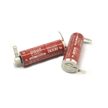 

2pcs/lot New Original MAXELL AA 14500 ER6C 3.6V Lithium Battery PLC Batteries With welding feet Made in Japan
