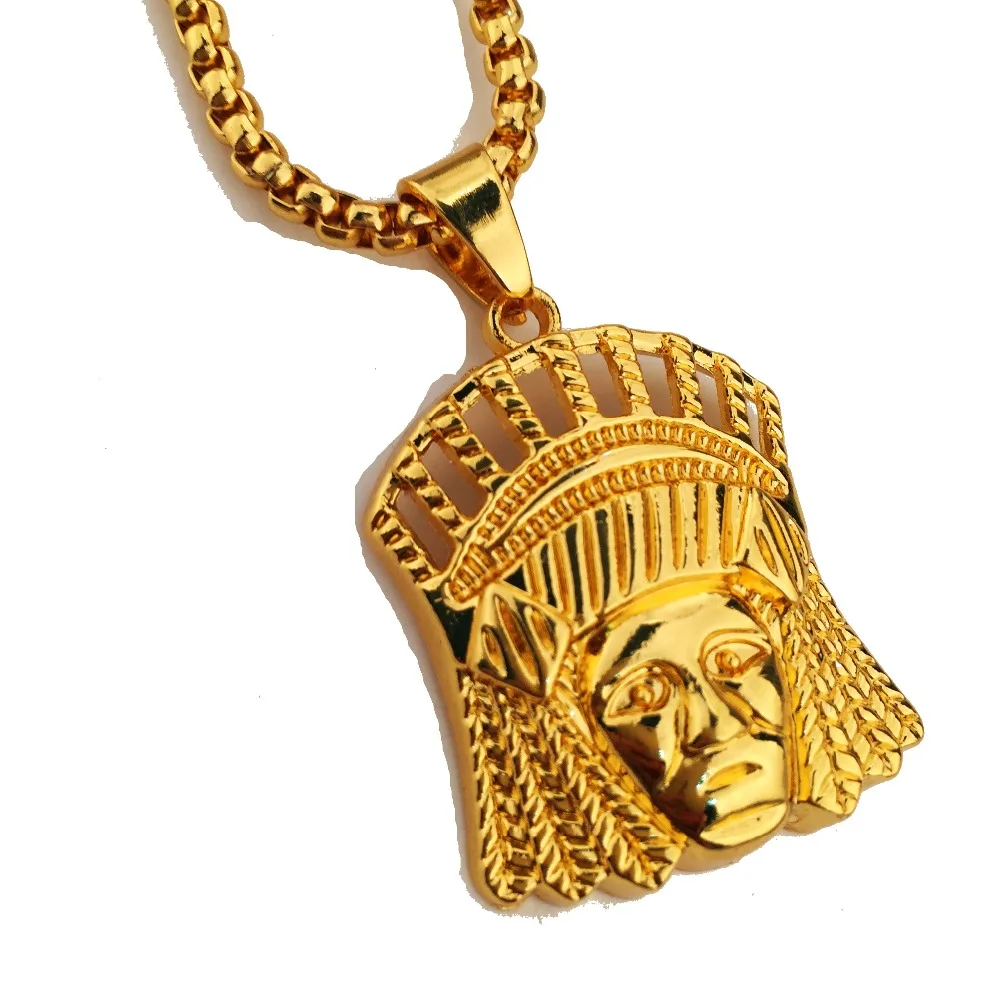 New Style Dope Egyptian Pharaoh King Pendant Hip Hop Necklaces Men's