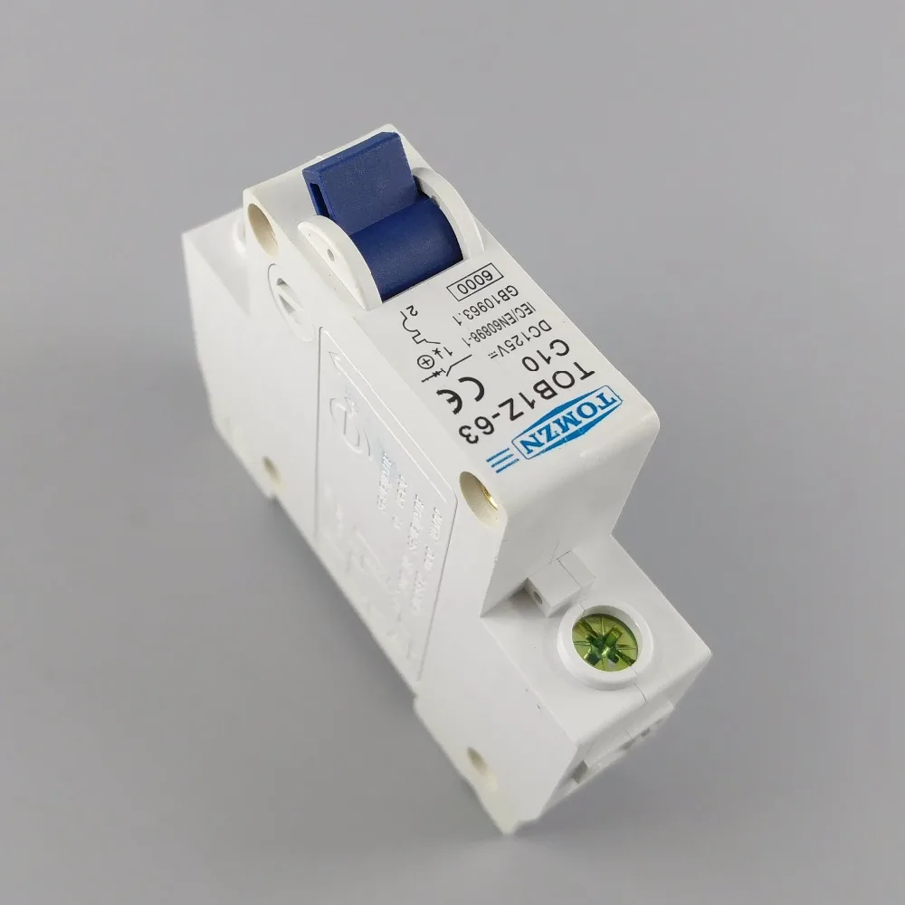 1P 10A DC 125V автоматический выключатель MCB C curve|mcb rccb|mcb circuit breakermcb mini breaker |