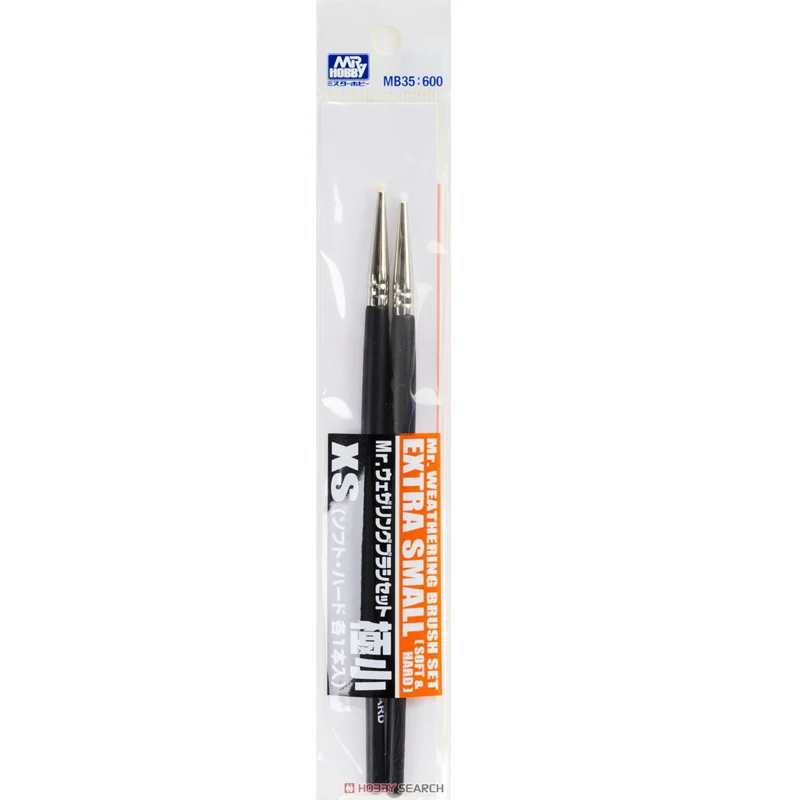 

GSI Creos Mr.Hobby MB35 Mr. Weathering Brush Set Extra Small Soft & Hard