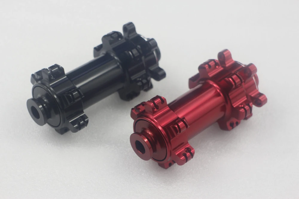 9mm thru MTB XC Powerway M32 straight pull front hub road disc cyclocross bike black red 24 holes 100mm * M9 through axle