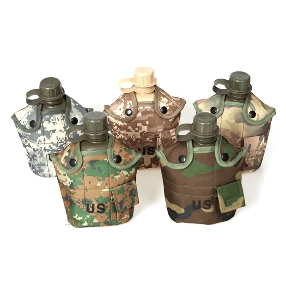 

Outdoor Emergency Kits Portable Water Bottle Camouflage Drinking Kettle Water Tea For Hiking Camping Cycling Water Kettles