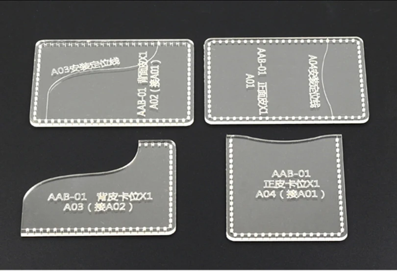 DIY маленький держатель карточек Кожа ремесло акриловый шаблон фото карты сумка кожевенное ремесло набор инструментов швейный узор 10,5x7x1 см
