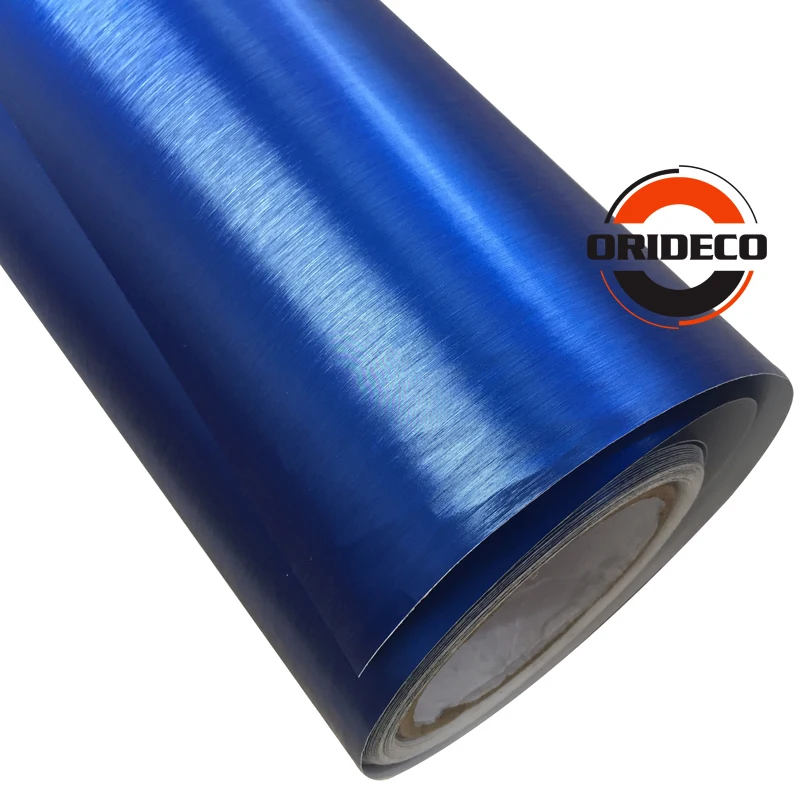 blue metallic brushed vinyl wraps