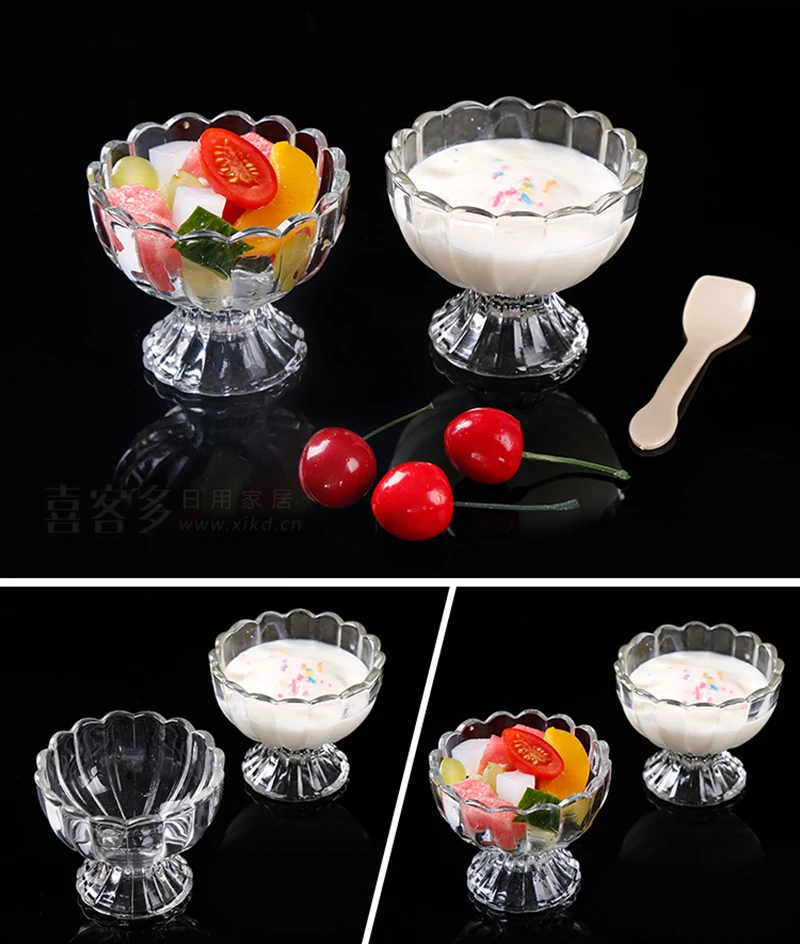 150 мл стеклянная чаша Vaso Para цвет йогурта; молочный цвет стаканы для сока подножки десерт молочного коктейля контейнер прозрачные стеклянные стаканы Bicchieri Vetro