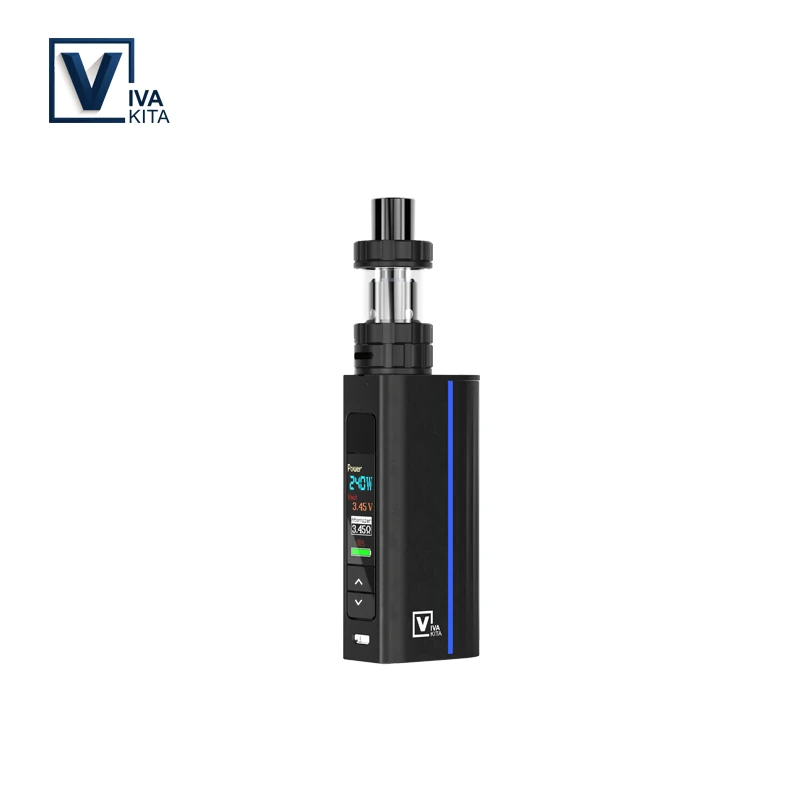 

Vaptio portable vaporizer variable wattage box mod 75w P-II temp control mod 1850mah electric battery vapor cigarette