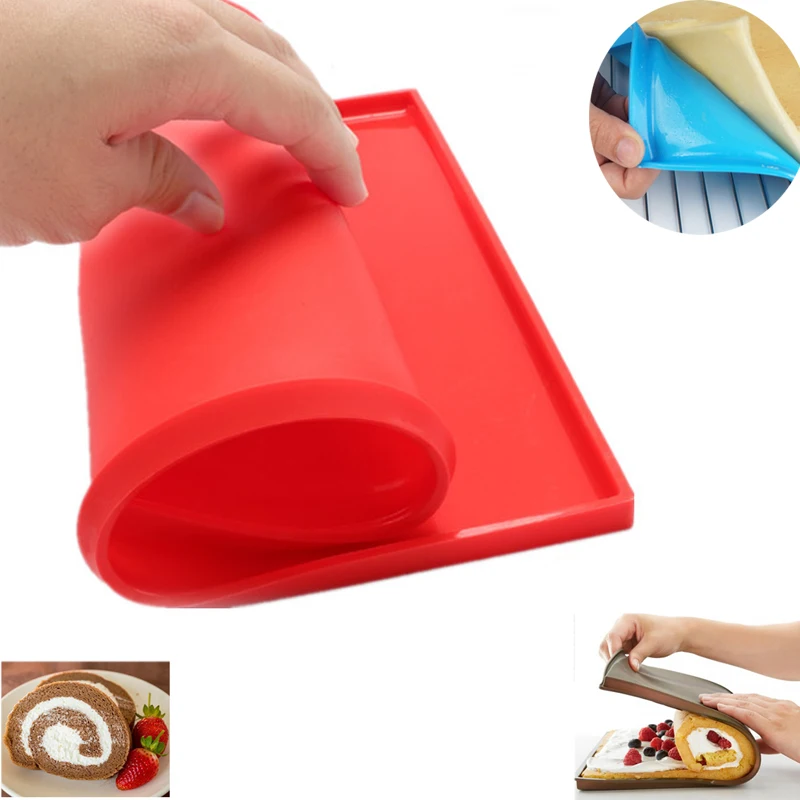 

1pc Non-stick Silicone Oven Mat Cake Roll Mat Baking Mat Baking Cake Pad Roll Pad Bakeware Baking Tools Kitchen Accessories