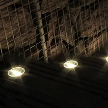 Outdoor Lighting Solar Powered Panel LED Floor Lamps Deck Light 3 LED Underground Light Garden Pathway Spot Lights tanie tanio Feimefeiyou solar garden light 1 year led solar lamp IP65 Aluminium Klin Żarówki led Współczesna HOLIDAY Ni-cd Underground Lamps
