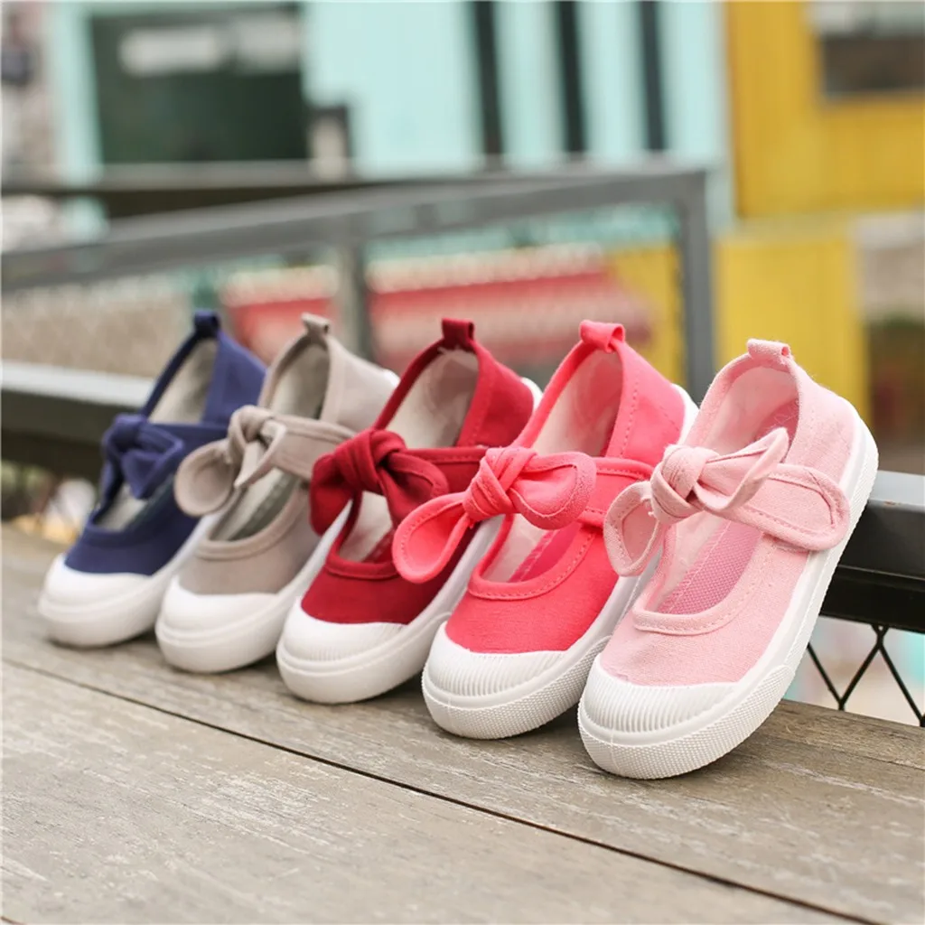 

Fashionable Children Infant Kids Baby Girls Canvas Cute Bowknot Single Princess Casual Shoes Sapato Infantil toddler girl shoes