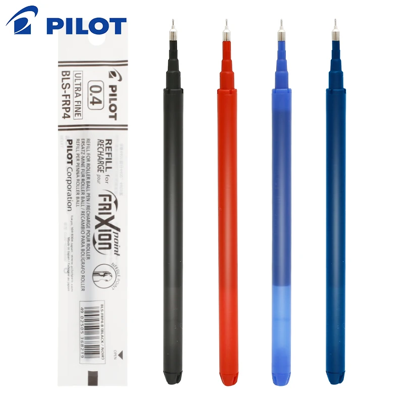 12 шт./лот Pilot BLS-FRP4/FRP5 черный/синий/красный/черный синий Frixion гель заправки 0 4 мм/0 5