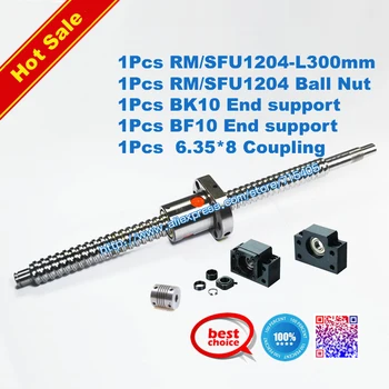 

1pcs SFU1204-300mm BallScrew with End Machined + 1pcs RM1204 Ball Nut + 1 set BK/BF10 End Support + 1pcs 6.35x8mm Couplings