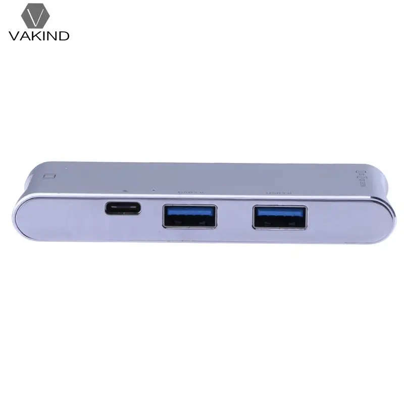 USB-C tipo-c 3.1 a 2 USB 3.0 Hub sd/lector de tarjetas TF W/4 K HDMI PD puerto de carga multifunción aleación de aluminio lector de tarjetas - 3