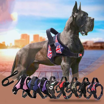 

New Pets Dog Harness Vest Reflective Tape Breathable Mesh Pet Dogs Leash Harness S/M/L/XL Dog Collar Accessories P7Ding