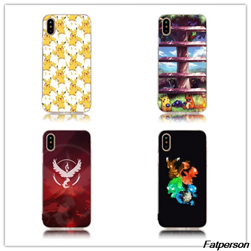Жесткий прозрачный чехол Pokemons Go для Apple iPhone 7 7plus 8 8plus 6s 6plus X10 6 5 5s 5c 4|Бамперы| |