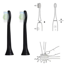 32PCS Replacement Toothbrush Heads for Philips Sonicare DiamondClean BLACK Toothbrush Heads for Philips HX6064 33 Phillips