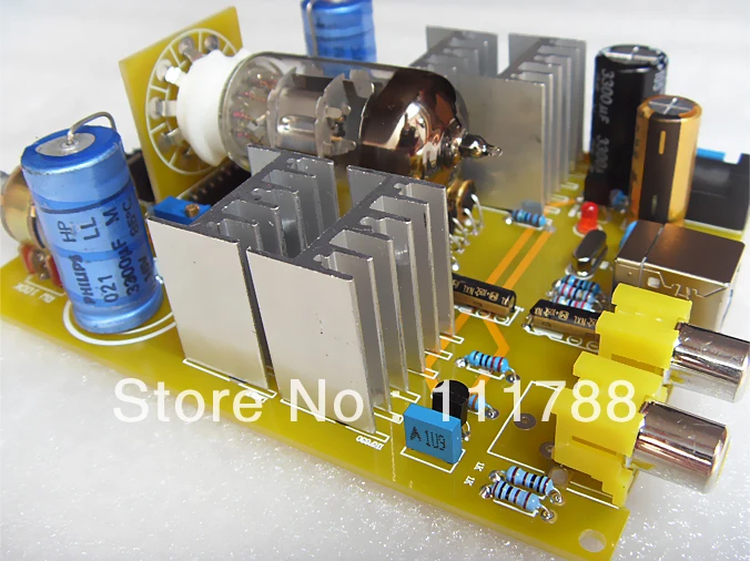 

AMPLIFIER BOARD Assembled 6N11 Tube Headphone Amp with USB Decoder--ARK170