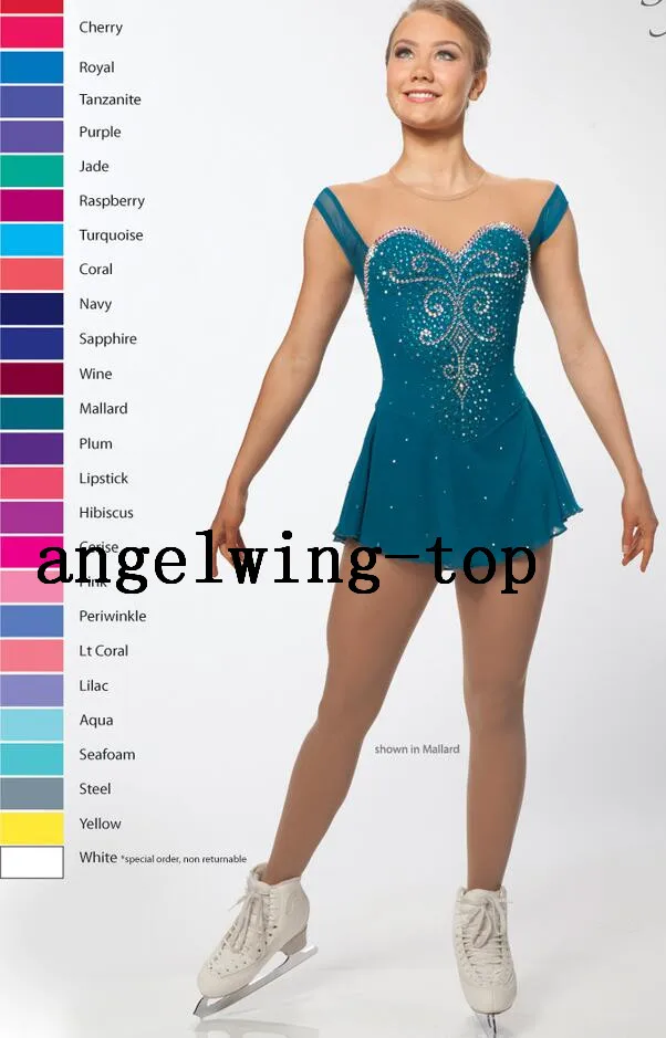Buy Green Figure Skating Clothing Women Competition