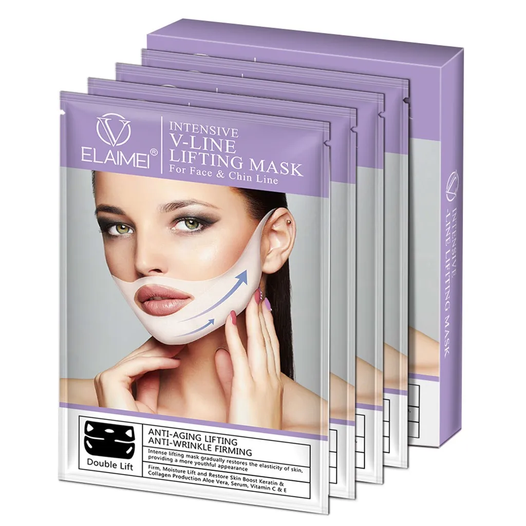 V shape маска-лифтинг для лица 4D утягивающая тощая маска для шеи Лифтинг Маска V Форма подтягивание лица повязка маска уход за кожей