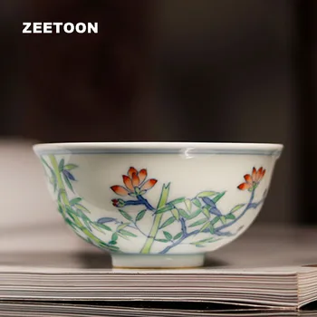 

60ml Boutiques Jingdezhen Ceramic Master Tea Cup Daming Chenghua Bucket Color Teacup Porcelain Bowl Tea Set Vintage Home Decor