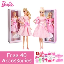 Muñeca Barbie colección limitada falda Rosa bendición niña bebé moda de oso juguete chica bonita amiga Barbie Boneca Set Mode X8428
