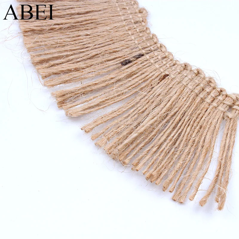 4cm 5yards Burlap Lace Wedding Party Decoration Hemp Jute Ribbon DIY Sewing Fabric Handmade Accessories