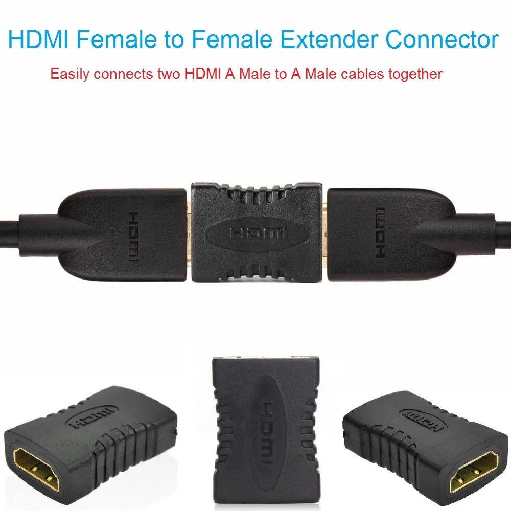 HDMI موصل الإناث إلى الإناث محول محول ل شاشة لاب توب العارض HDTV PS3 صندوق الألعاب HDMI التمديد مشترك موصل HDMI موصل الإناث إلى الإناث محول محول ل شاشة لاب توب العارض HDTV PS3 صندوق الألعاب HDMI التمديد مشترك موصل
