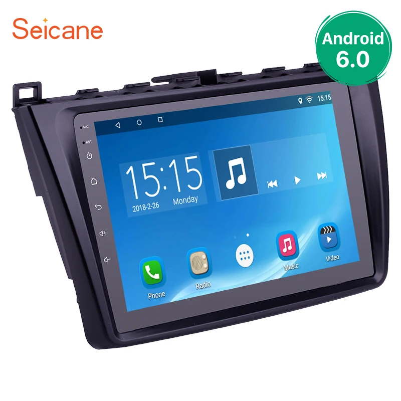 

Seicane Android 8.1/Android 7.1 9"2Din GPS Car Radio Tochscreen Multimedia Player For Mazda 6 Rui wing 2008-2014