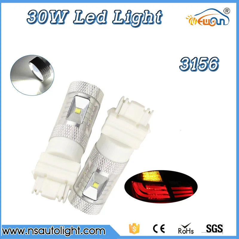 

2pcs Ultra Bright White red Yellow 30W 3156 Car LED Fog Lamp DRL Driving Light 12V-28v DC Universal auto lights