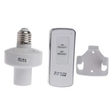Губ масло ямса для Пластик и металлические Беспроводной дистанционного Управление E27 винтовой держатель для лампы осветительного прибора Кепки розетка переключатель интеллигентая(ый