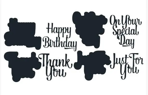 

Swovo Thank you Word phrase Metal Cutting Dies for Scrapbooking DIY Craft Paper Card Making Decorative Embossing Cuts 108*104mm