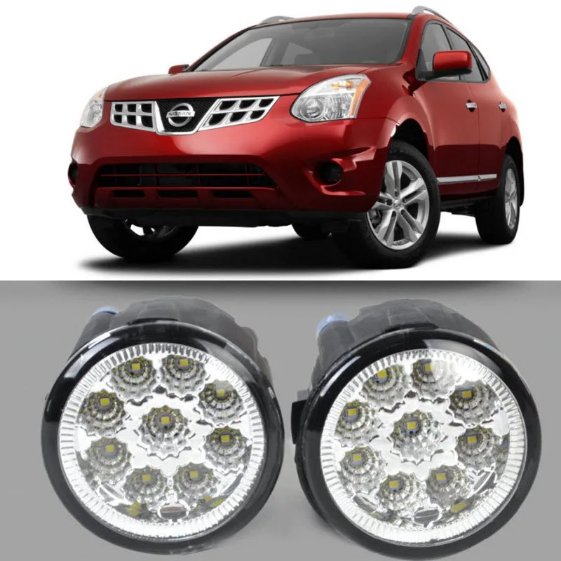 Car Styling For Nissan Rogue 2011 2012 2013 9 Pieces Leds Fog Lights