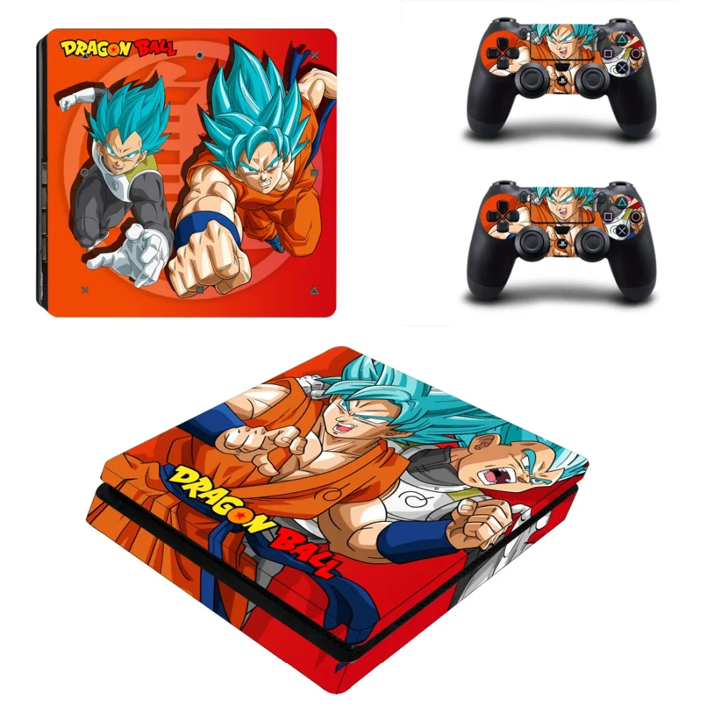 Dragon Ball Z Super Son Goku PS4 тонкая наклейка для кожи виниловая наклейка для консоли Playstation 4 и 2 контроллера PS4 тонкая наклейка для кожи