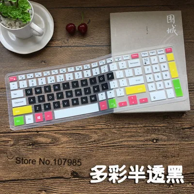 Силиконовая клавиатура для ноутбука кожного покрова для Dell Inspiron 17 7000 серии 2-в-1 17," 17-7000 5767 7737 I7779 7559 5577 - Цвет: Candyblack