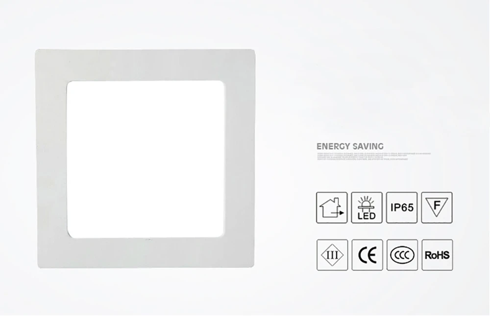 Поверхностного монтажа светодиодный Панель светильник, 6 Вт 12 Вт 18 Вт 24 Вт LED Панель лампы, квадратные светодиодные потолочные встраиваемые Панель свет для дома AC85-265V