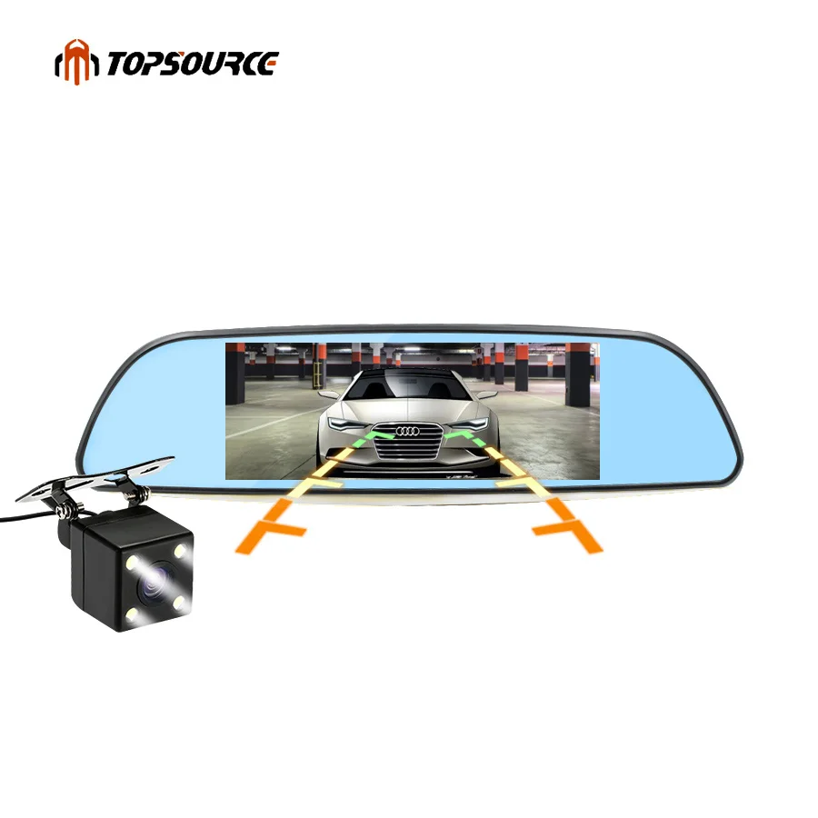 

TOPSOURCE Car DVR Dual Lens Camera Registrator HD 7 Inch 1080P Car Recorder Dash Cam Registratory Camcorder Night Vision