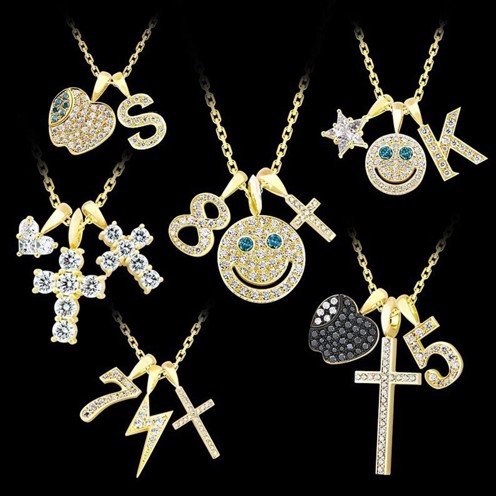 

Slovecabin 2019 Japan Eyee Funny Simle Cross Number Pendant Necklace 925 Sterling Silver Making Customize Design Jewelry