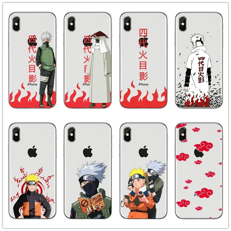 Чехлы для телефонов Naruto Uchiha sasuke kakashi с японским аниме iPhone 12mini 11 pro 12 8 7 6 6S Plus 5 5S SE XR X