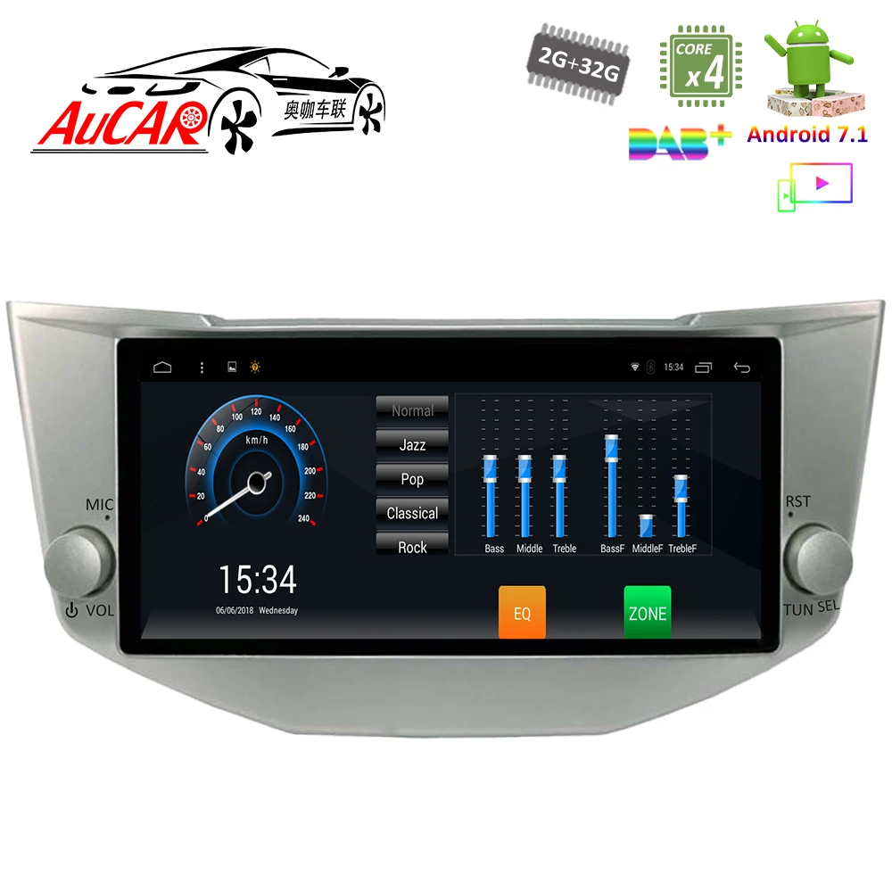 AuCAR 10,2 Android автомобильный Радио gps Navi для Toyota Harrier 2003-2012 для Lexus RX330 300 350 2003-2009 Навигация стерео AUX