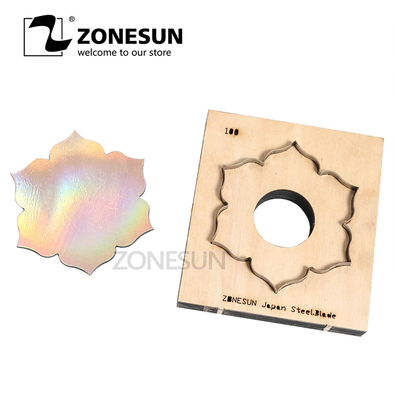 ZONESUN кожаный Подгонянный цветочный Режущий инструмент для рукоделия перфоратор