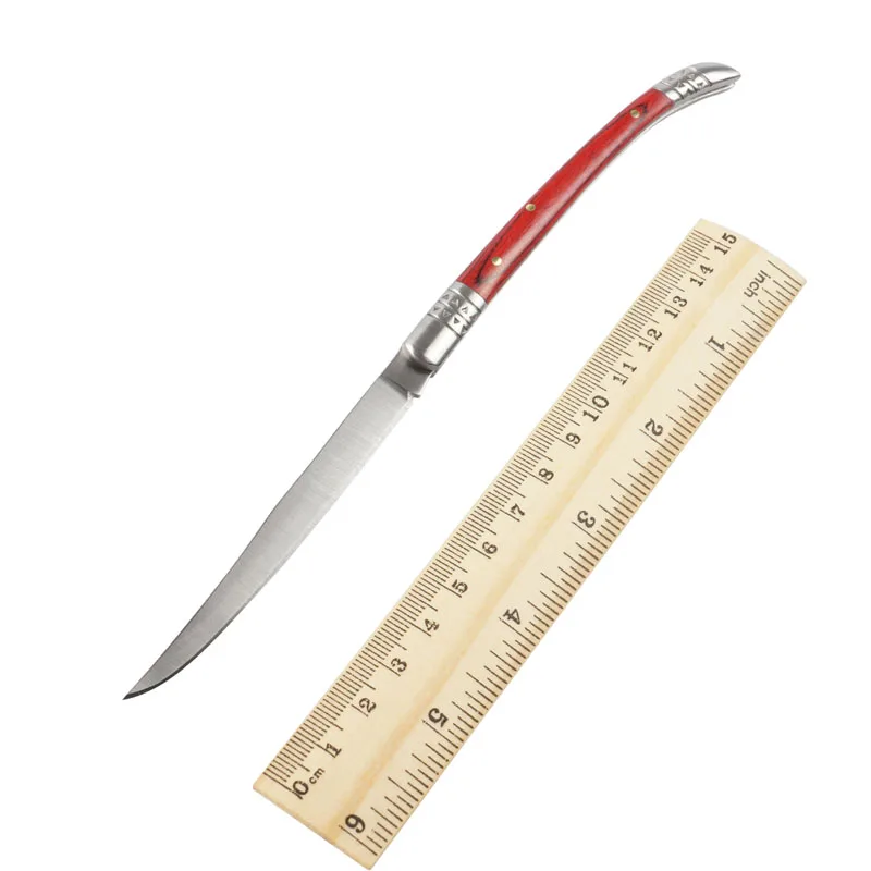 Складной нож с деревянной ручкой для вырезания, выживания, кемпинга, тактические ножи для фруктов в подарок