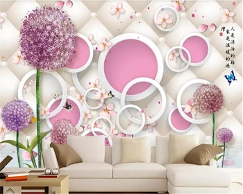 

beibehang 3d silk dandelion beautiful flower wallpaper home decor kids wallpaper papel de parede 3d wallpaper for walls in rolls