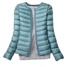 Осенне-зимняя женская ультра легкая пуховая куртка белая пуховая легкая парка женская теплая тонкая короткая куртка плюс размер 3XL