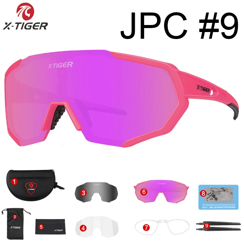 X-TIGER Pro велосипедные очки велосипедные солнцезащитные очки Gafas ciclismo велосипедные защитные очки для занятий спортом на улице велосипедные очки - Цвет: X-YJ-JPC09-3