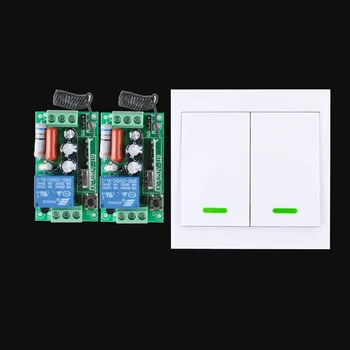 

Smart Home 220V Ceiling Lamp Light LED Bulb Remote Control Switch Wireless Wall Pannel Transmitter Input Output 10A RF Receiver