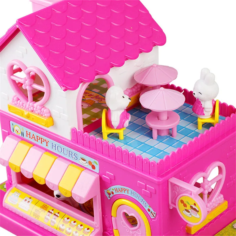 2018 Newest Cartoon Mini Simulation Villa House Pretend Play Toys for children Lover Gift (2)