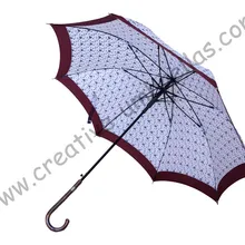 3 шт./лот) Прямые Ротанговые зонты, 210 т pongee печатные звезды дизайн, авто открытый, 70 т сплав вал для тростника зонта, ручка из ротанга