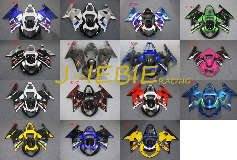 

ABS Injection Fairing Body Work Frame Kit for SUZUKI GSXR 600/750 GSXR600 GSXR750 2001 2002 2003