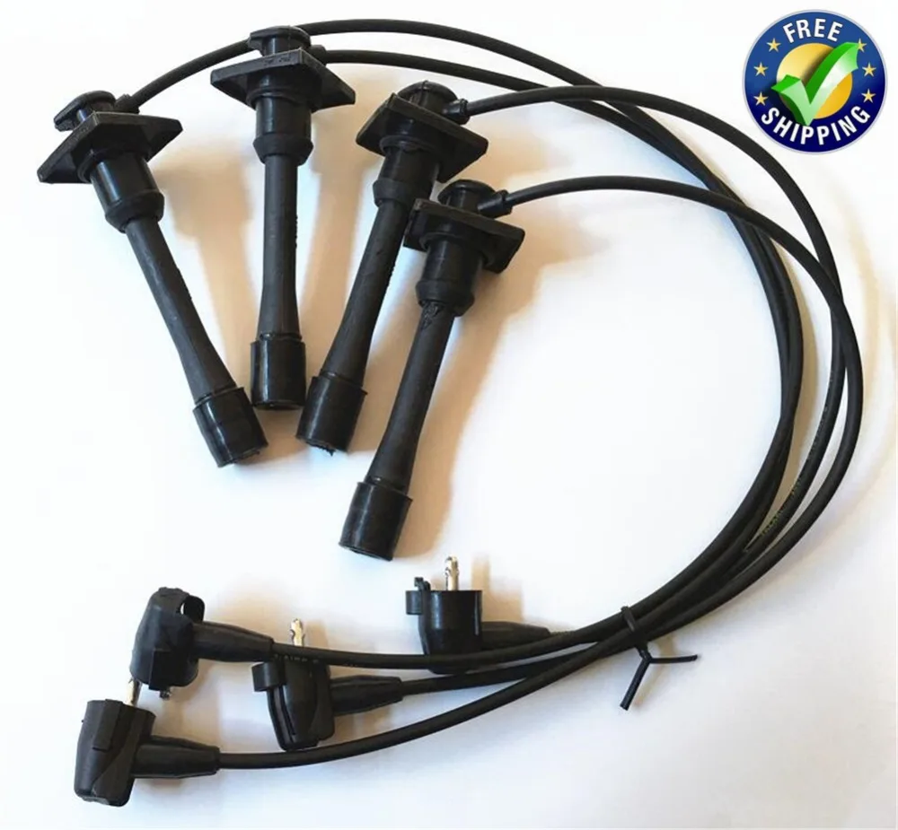 Paquete de 4 nuevos cables de ignición 90919-22327 para Toyota Corolla Celica 7A-FE Paquete de 4 nuevos cables de ignición 90919-22327 para Toyota Corolla Celica 7A-FE