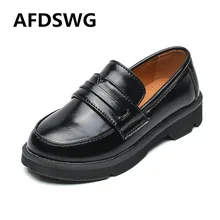AFDSWG black girls leather shoes waterproof thick soles wild children moccasins princess shoes for girls boys leather shoes AFDSWG black girls leather shoes waterproof thick soles wild children moccasins princess shoes for girls boys leather shoes